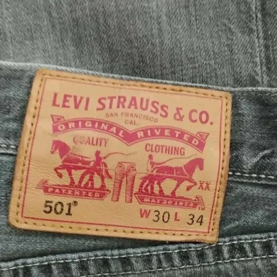 Levi's 501 straight cut - high waist - 100% cotton - gray - very good condition – photo 11